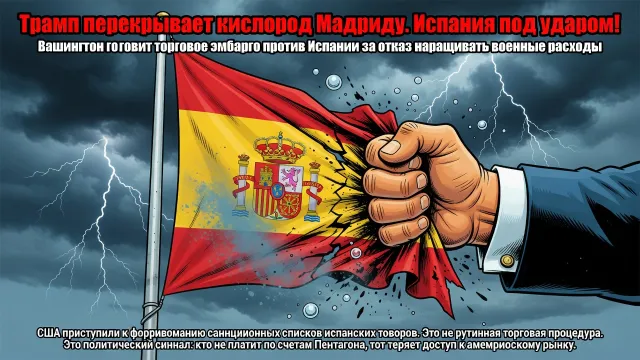 Трамп перекрывает кислород Мадриду. Испания под ударом!